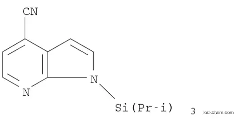 Molecular Structure of 1092580-01-2 (1-[Tris(1-methylethyl)silyl]-1H-pyrrolo[2,3-b]pyridine-4-carbonitrile)